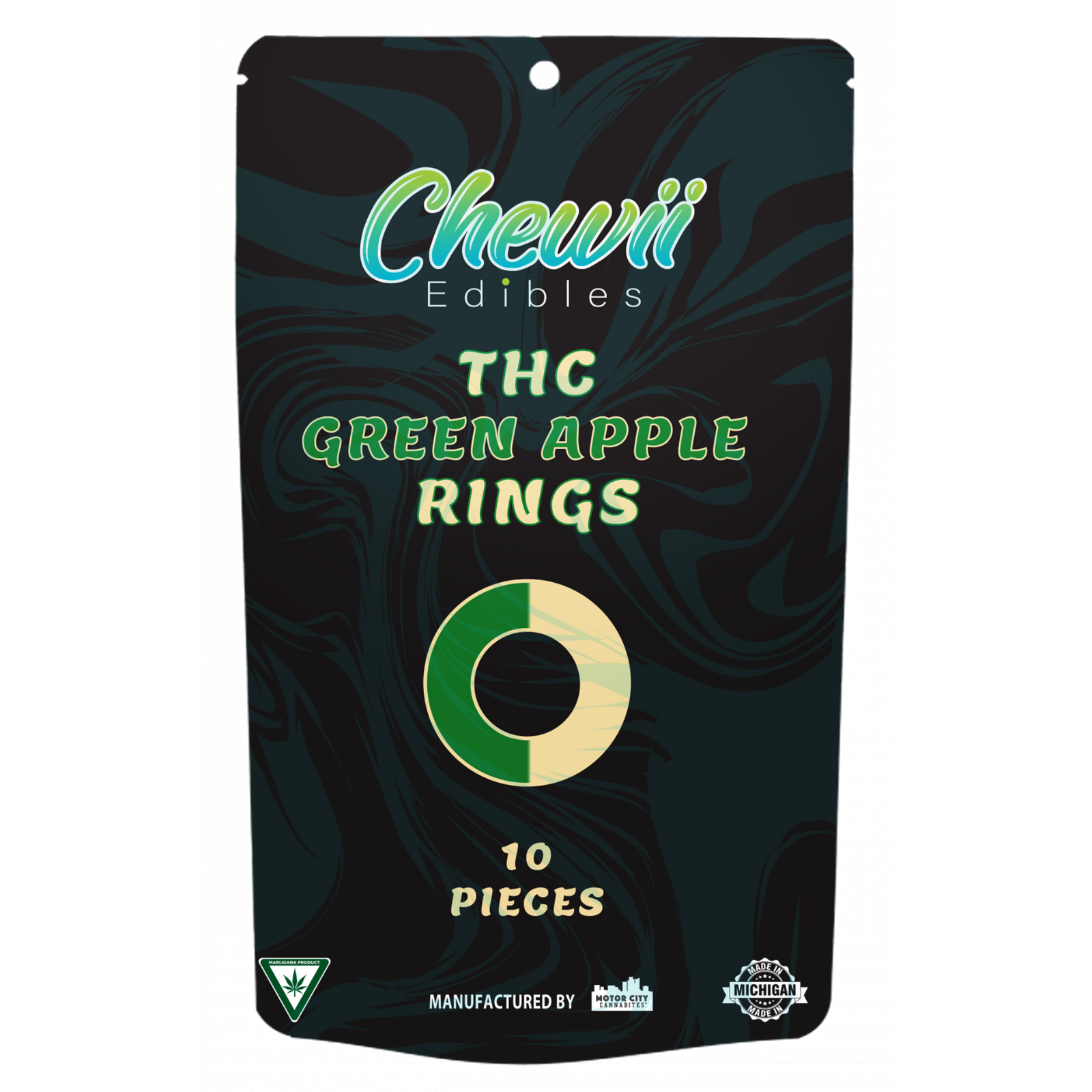 Photograph of Product: Chewii | 200mg Chewii Rings | Green Apple