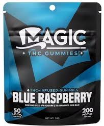 Photograph of product: Blue Raspberry Gummies 200mg (4pk) (H)