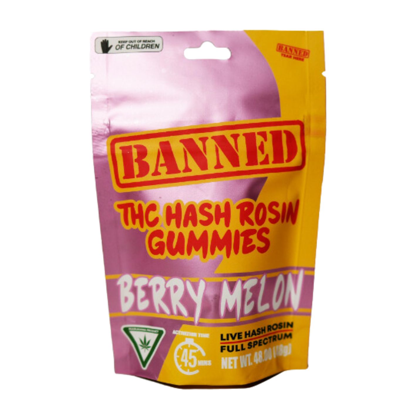 Photograph of product: Banned - Berry Melon 200mg au chocolat Rosin