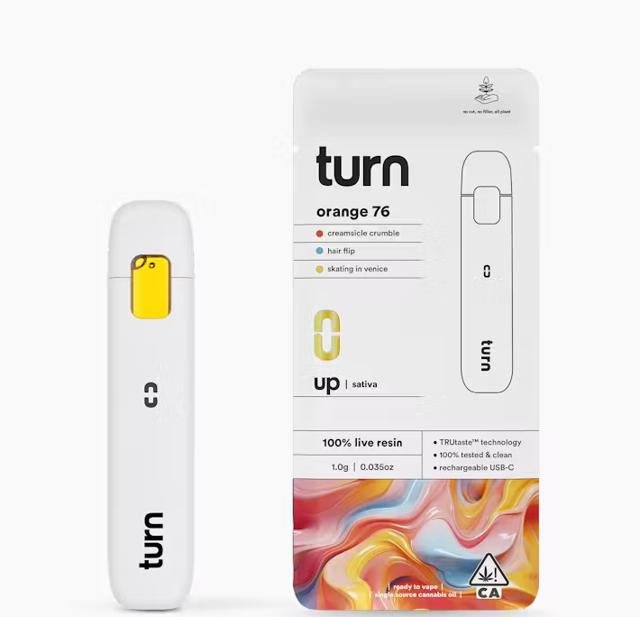 Photograph of product: Turn - Disposable - Live Resin - Orange 76 - 1G