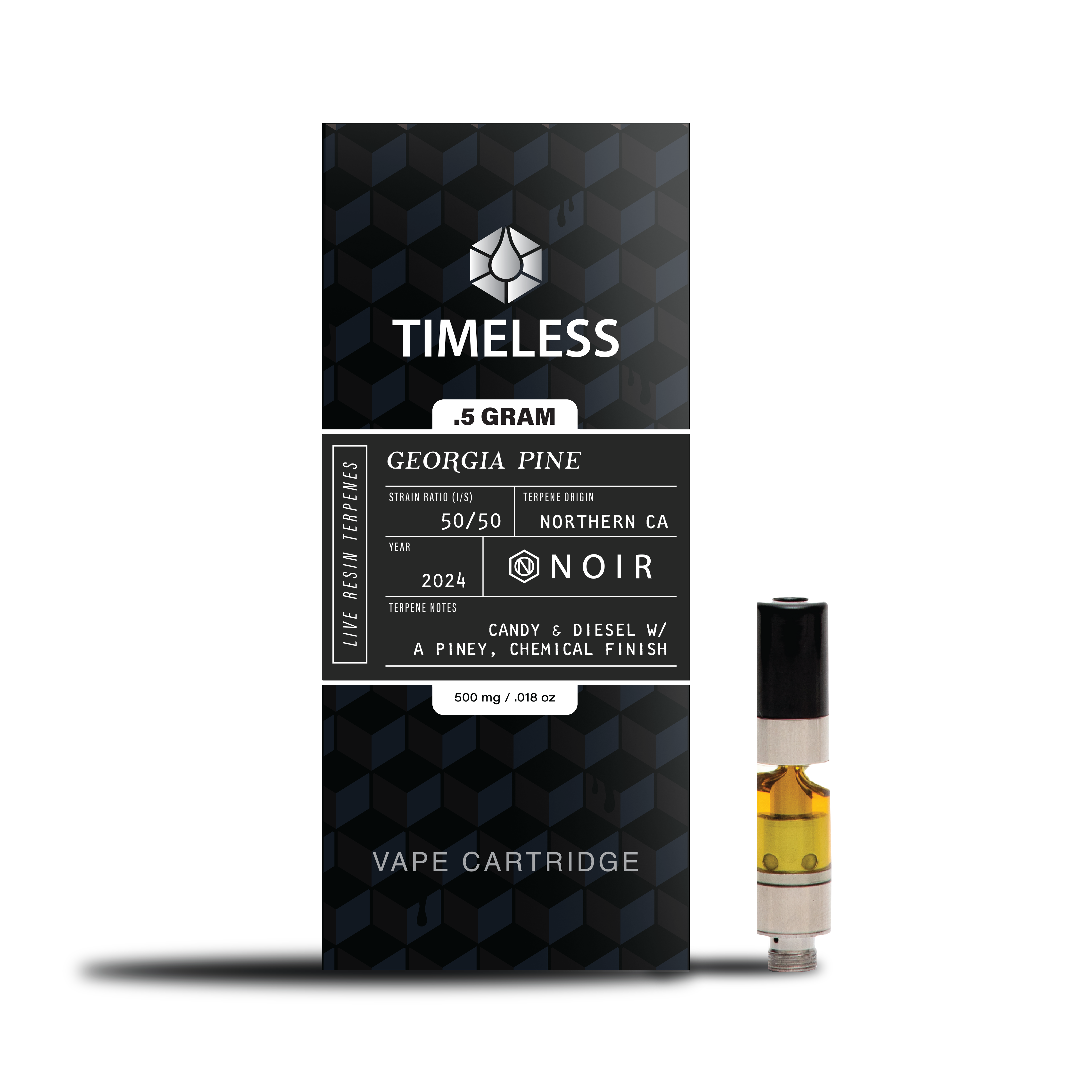 Photograph of product: Georgia Pine | 0.5g | Live Resin Vape | Noir