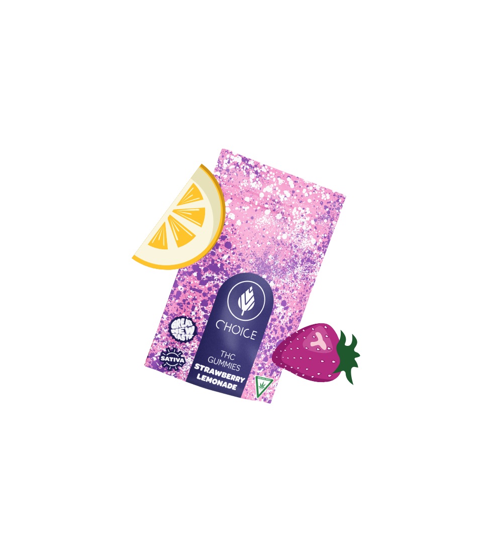 Photograph of product: AU Choice: Strawberry Lemonade Gummies 200mg