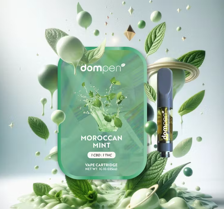 Photograph of product: Dompen - Moroccan Mint CBD (1:1) Vape (1g)