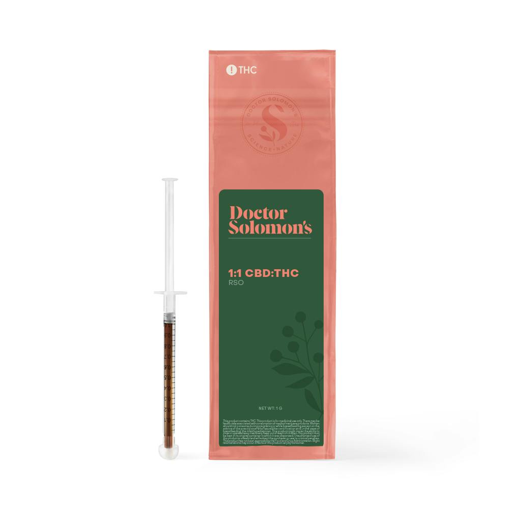 Photograph of product: RSO Syringe-1:1 TH-oui:CBD-Durban Z x (ACDC x Shark Shock) 1g