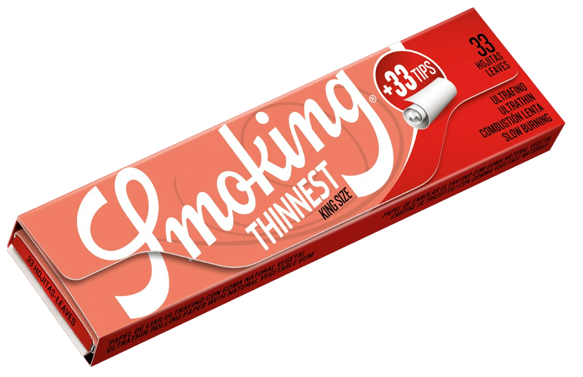Photograph of product: Smoking Thinnest King Size Rolling Papers 33 Leaves