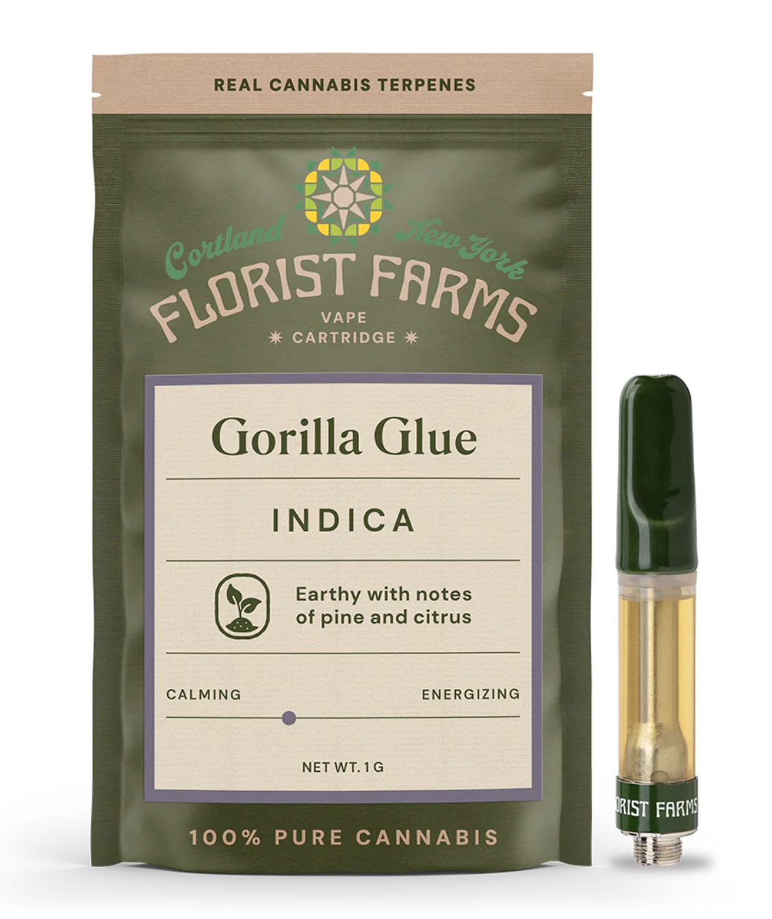 Photograph of product: Florist Farms | Gorilla Glue Vape Cart