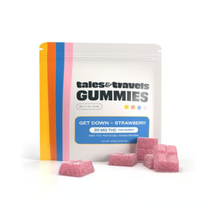 Photograph of product: Tales & Travels | Strawberry - Split to Dose - 5pk | Edible
