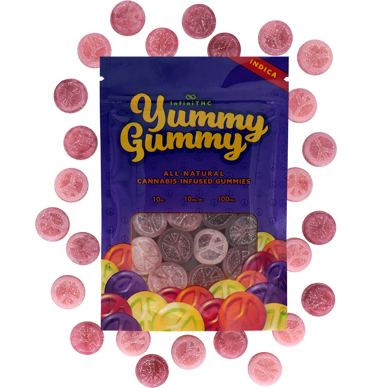 Photograph of Product: Yummy Gummy | Indica Gummies | 100mg 10pk