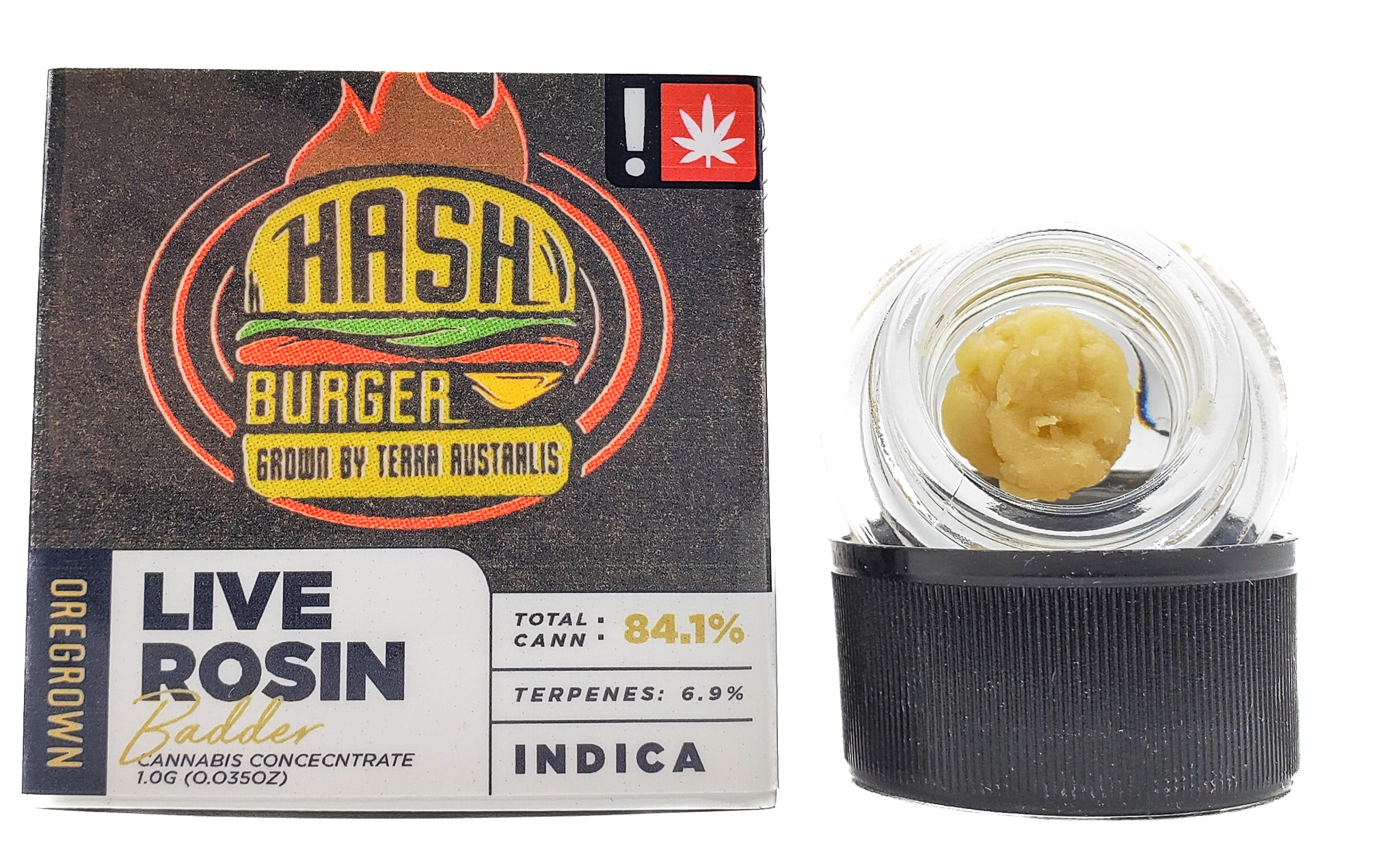 Photograph of product: Oregrown | Live Rosin Badder | au chocolat Burger