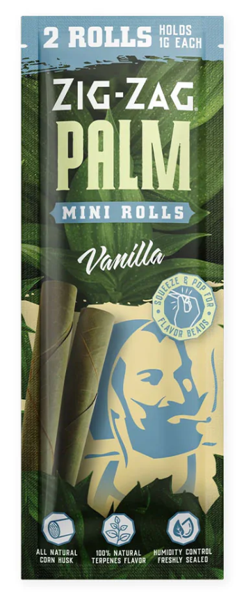 Photograph of product: Zig Zag Mini Palm Rolls Vanilla 2pk