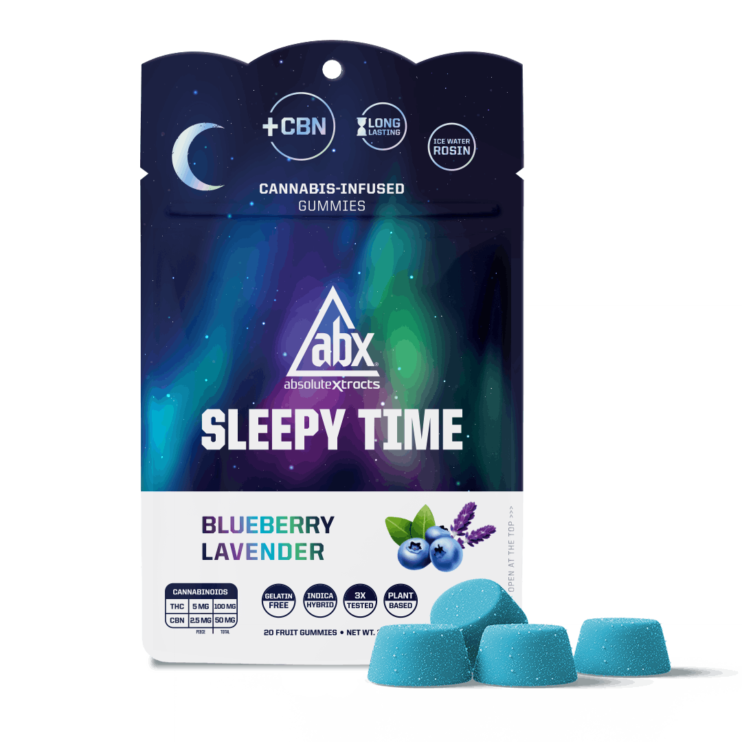 Photograph of product: Blueberry Lavender Sleepy Time au chocolat Rosin + CBN Gummies | 100mg