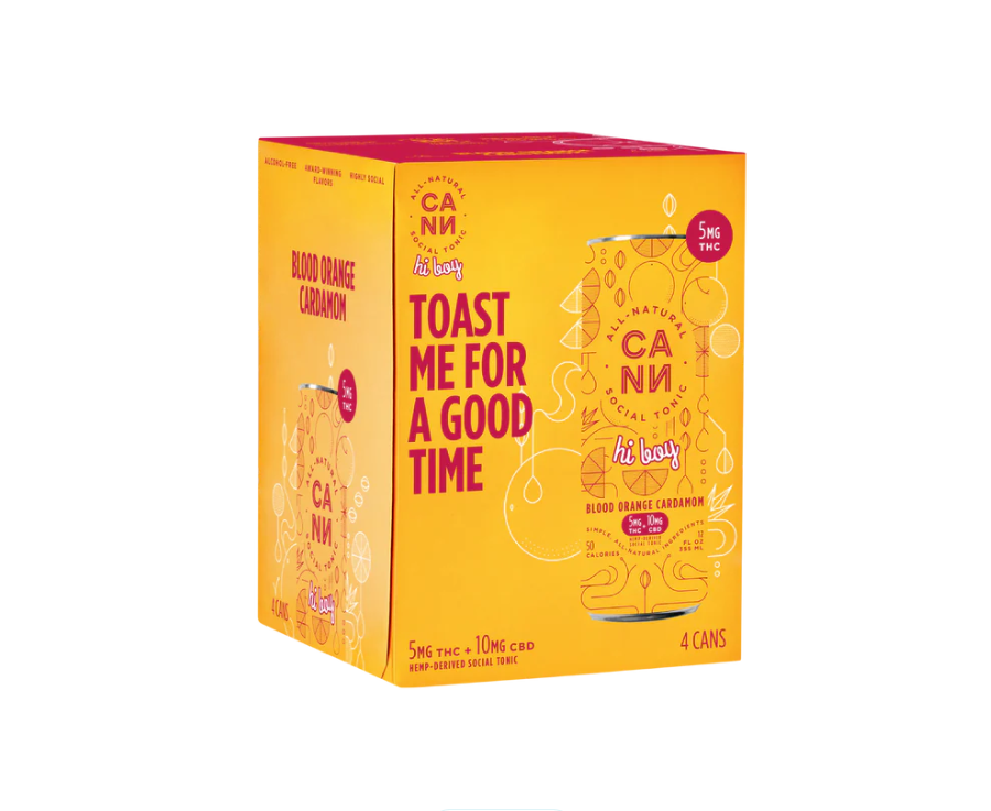 Photograph of product: Blood Orange Cardamom [H] - 20MG THC 12OZ Hi Boys 4PK