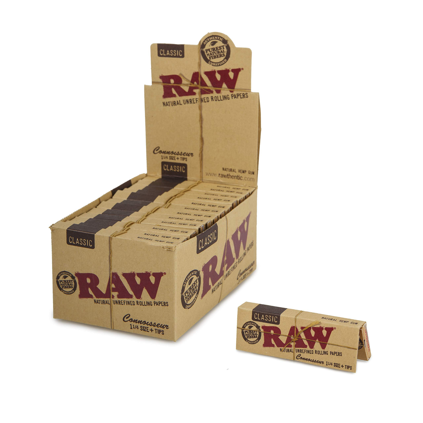Photograph of product: Big Eye Glass - Raw Rolling Paper 1 1/4 + Tips
