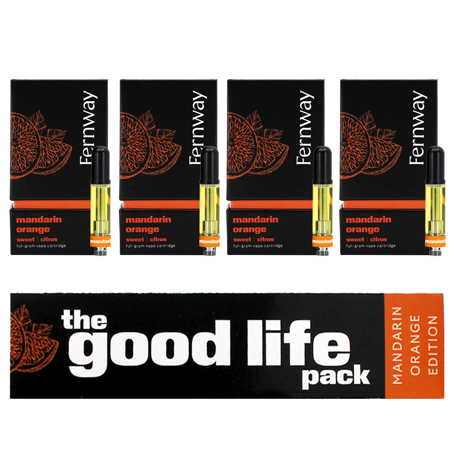Photograph of product: Mandarin Orange Vape Cartridge 4pk