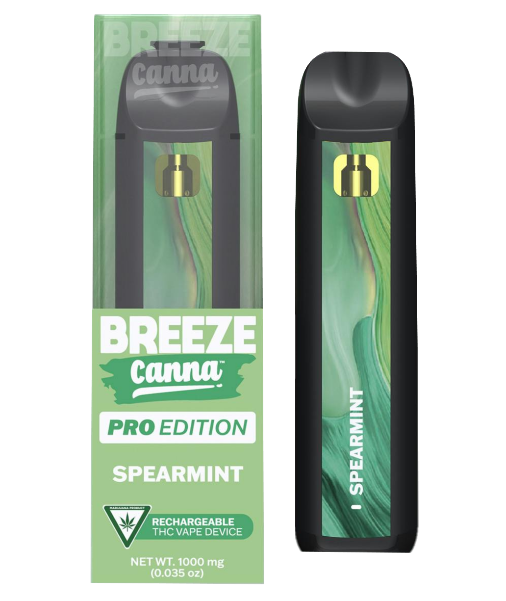 Photograph of product: Breeze Canna Pro Edition Spearmint Rechargeable Vape Rec
