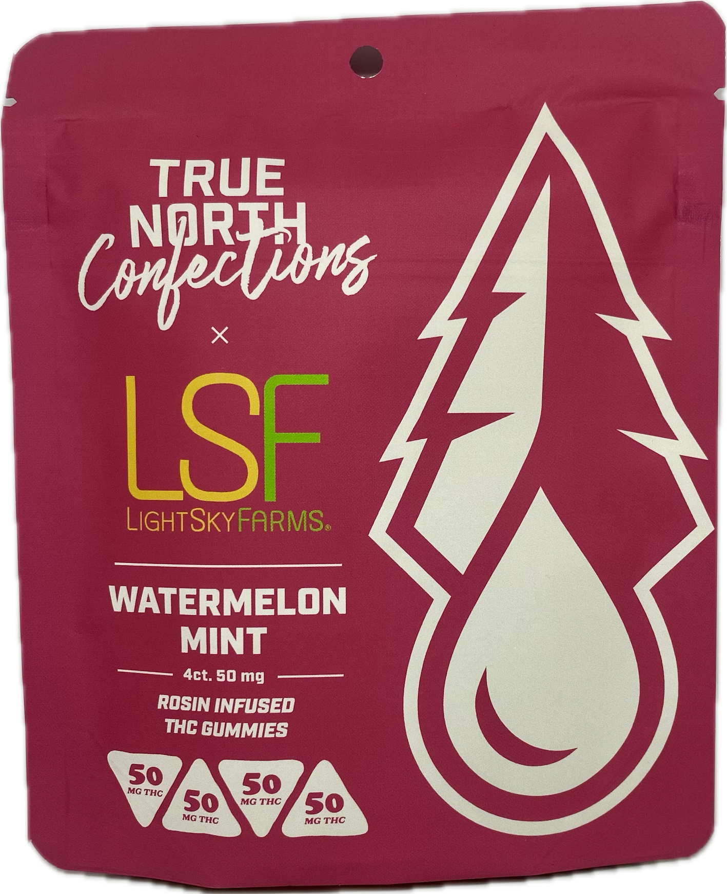 Photograph of product: True North - Watermelon Mint au chocolat Rosin - 4pk - 200mg