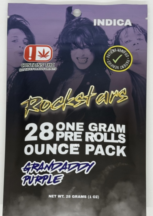 Photograph of product: Rockstar Pre-roll Pack Grape Ape | (I)