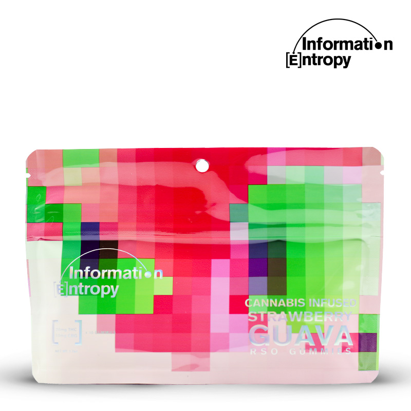 Photograph of Product: Information Entropy Strawberry Guava THC:CBG RSO Gummies 200mg