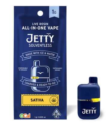 Photograph of product: JETTY - DISPOSABLE (MINI TANK OCAL SOLVENTLESS) - SATIVA - PAPAYA BOMB