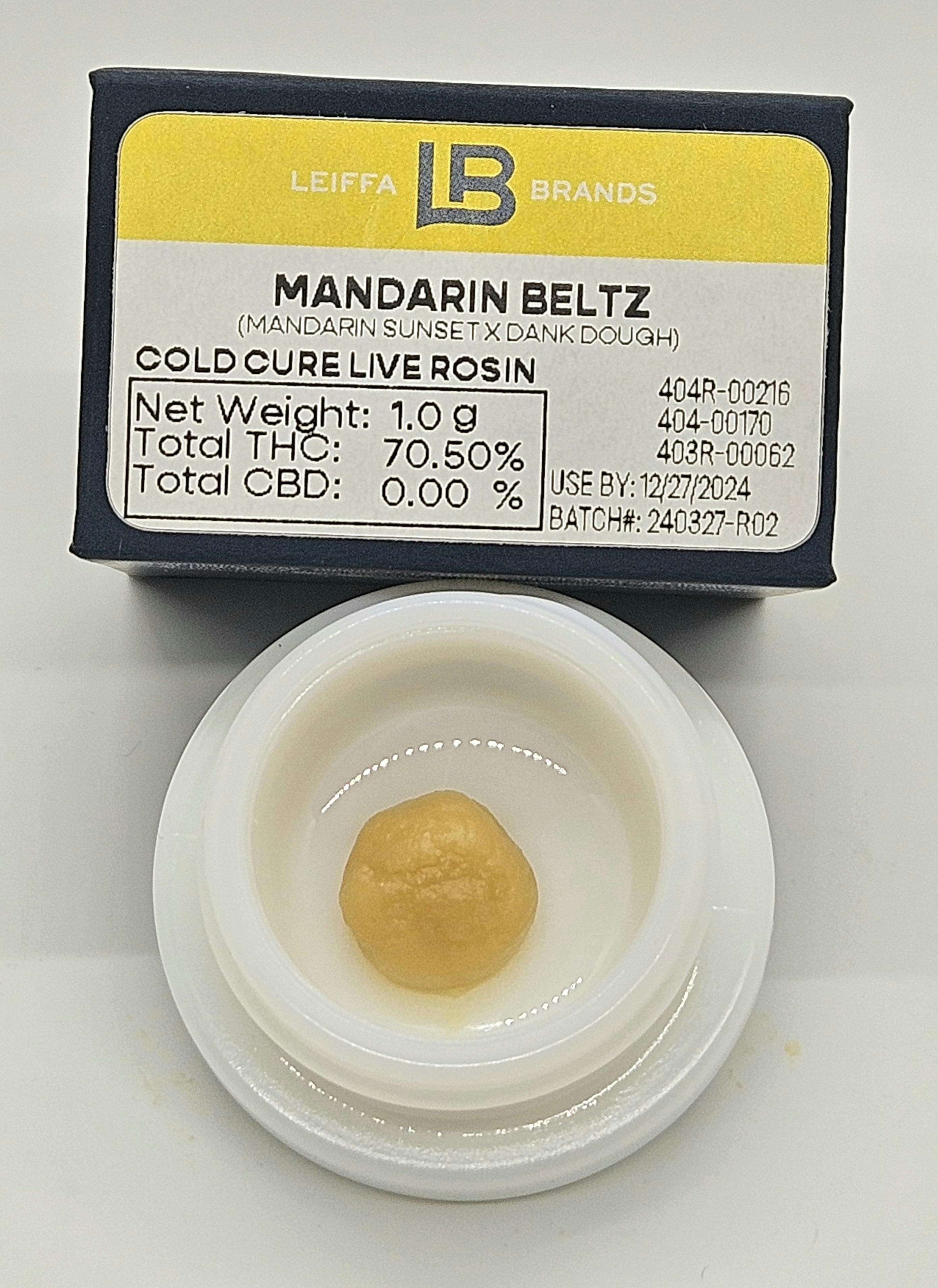 Photograph of product: Leiffa Cold Cure Rosin 1g | Mandarin Beltz