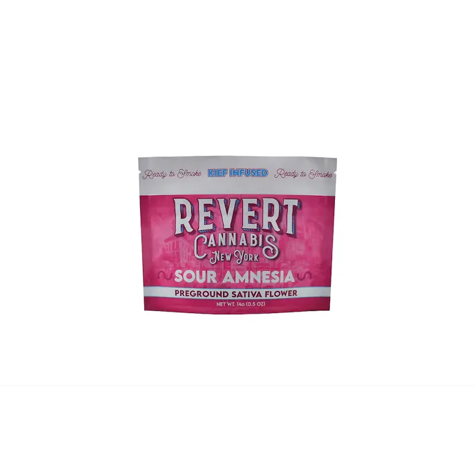 Photograph of product: Revert Oui'd | Sour Amnesia | Kief-Infused Ground Flower | 14g