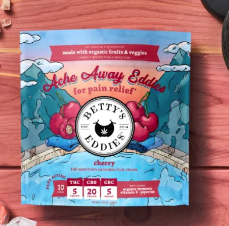 Photograph of product: Betty's Eddies Cherry Fruit Chews | 10pk