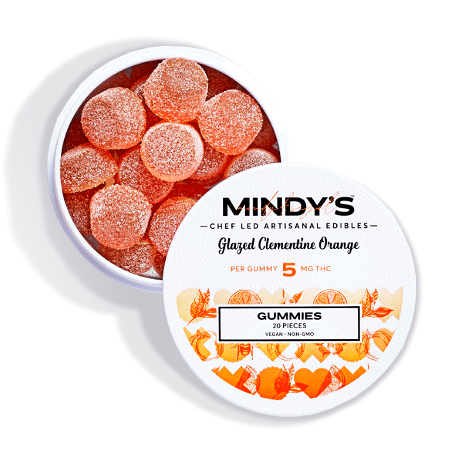 Photograph of product: Mindy's Glazed Clementine Orange Gummies (5mg/100mg)