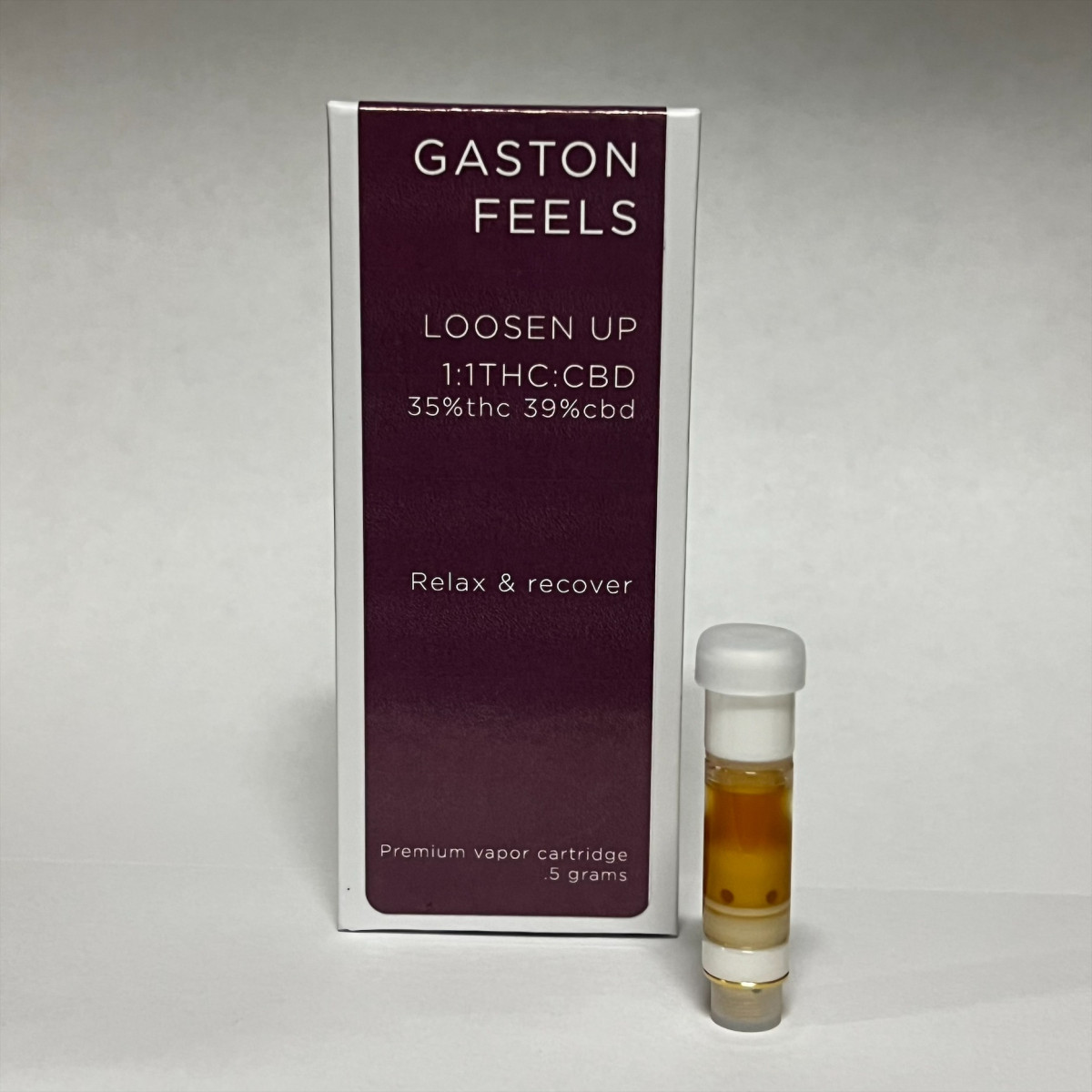 Photograph of Product: Gaston Feels | Loosen Up 1:1 THC/CBD | 0.5g Electric Doobie