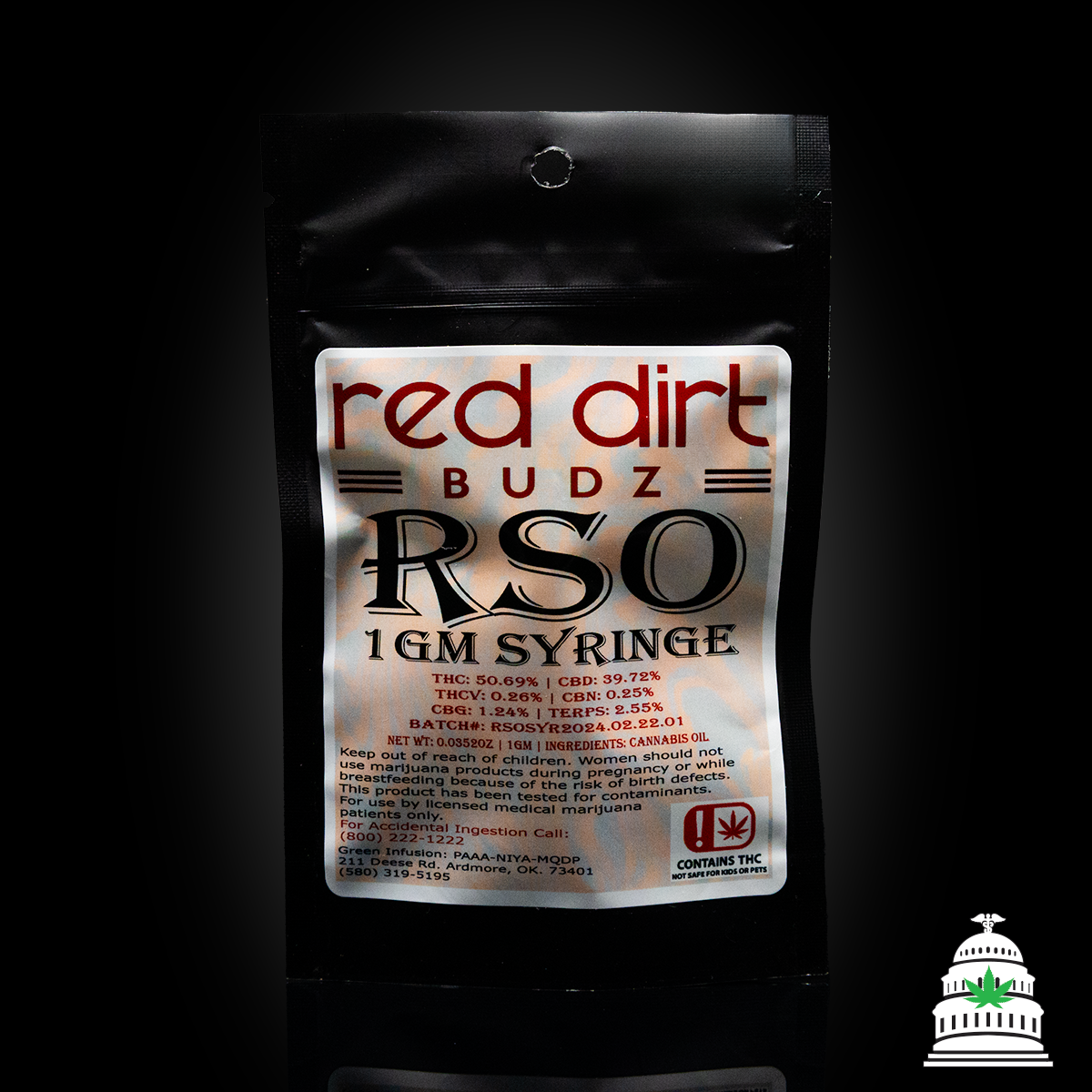 Photograph of Product: RSO - Red Dirt Syringe