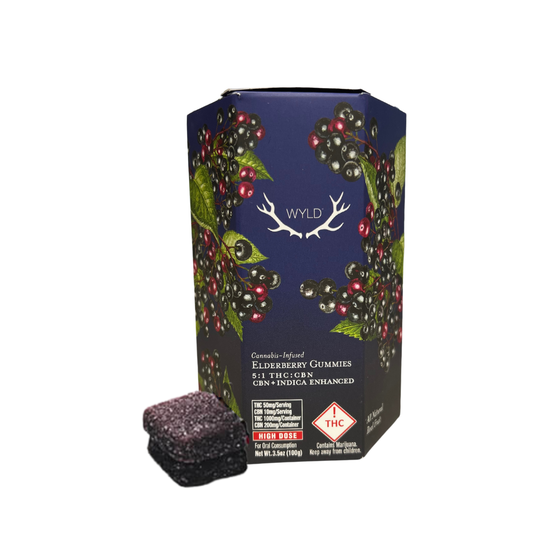 Photograph of product: Wyld Gummies - Elderberry CBN/TH-oui 5:1