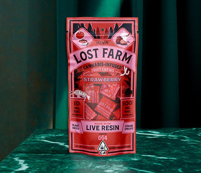 Photograph of product: Lost Farm Chews 100mg | Strawberry GG4