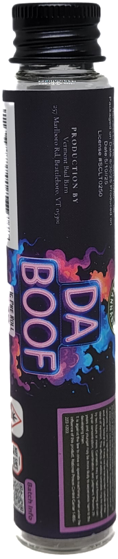 Photograph of product: Da Boof Pre-Roll | Vermont Bud Barn