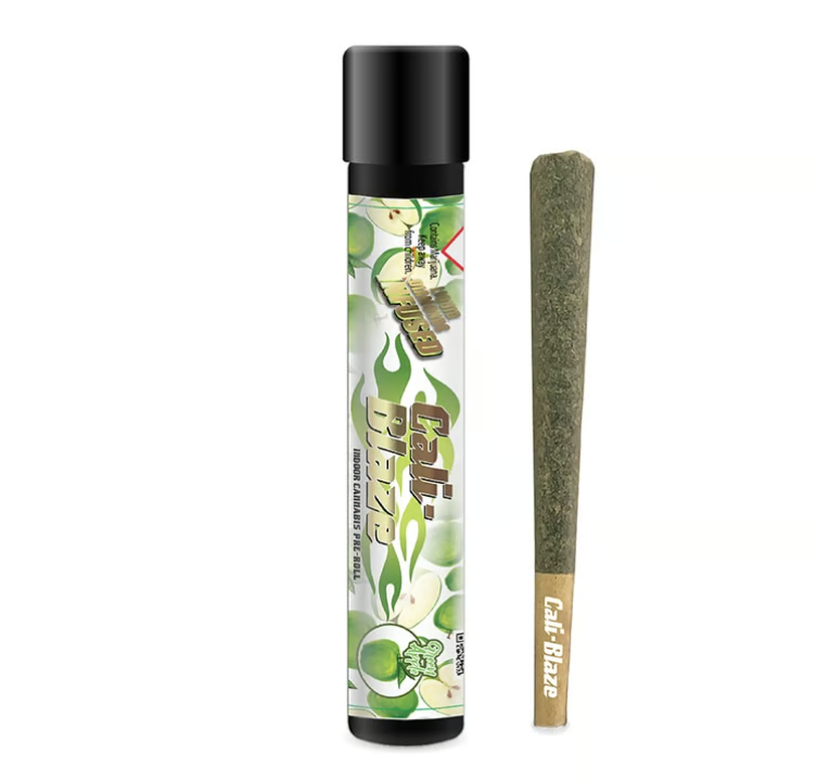 Photograph of product: Cali Blaze | Green Apple | Infused Preroll Oui'd