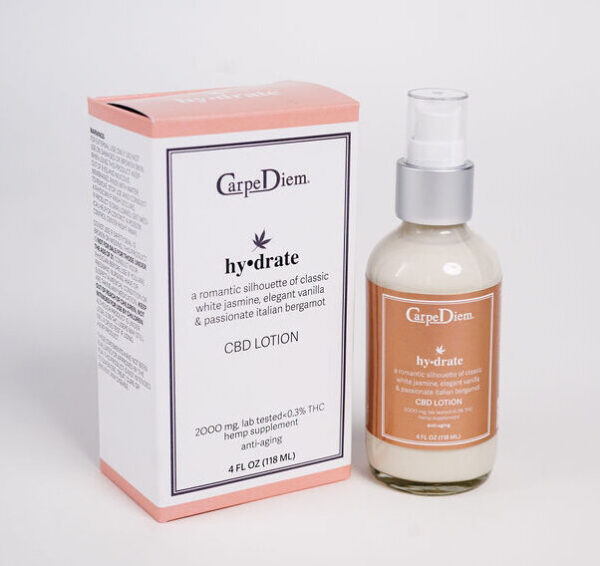 Photograph of product: Carpe Diem 2000mg Full Spectrum CBD Body Lotion - HYDRATE