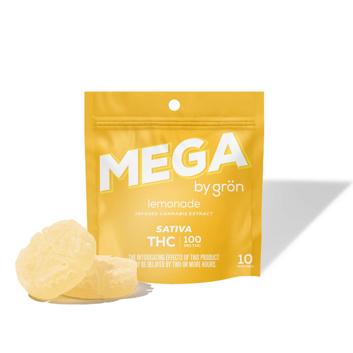 Photograph of product: Gron MEGA Pearls Lemonade Pearls 100mg