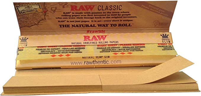 Photograph of product: RAW | ORGANIC KING SIZE SLIM PAPERS | 32PK