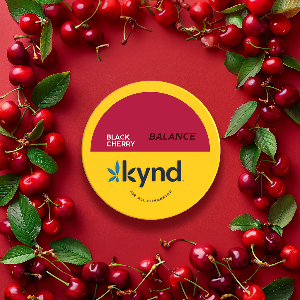 Photograph of product: Kynd | Black Cherry 1:1 TH-oui:CBD 100mg