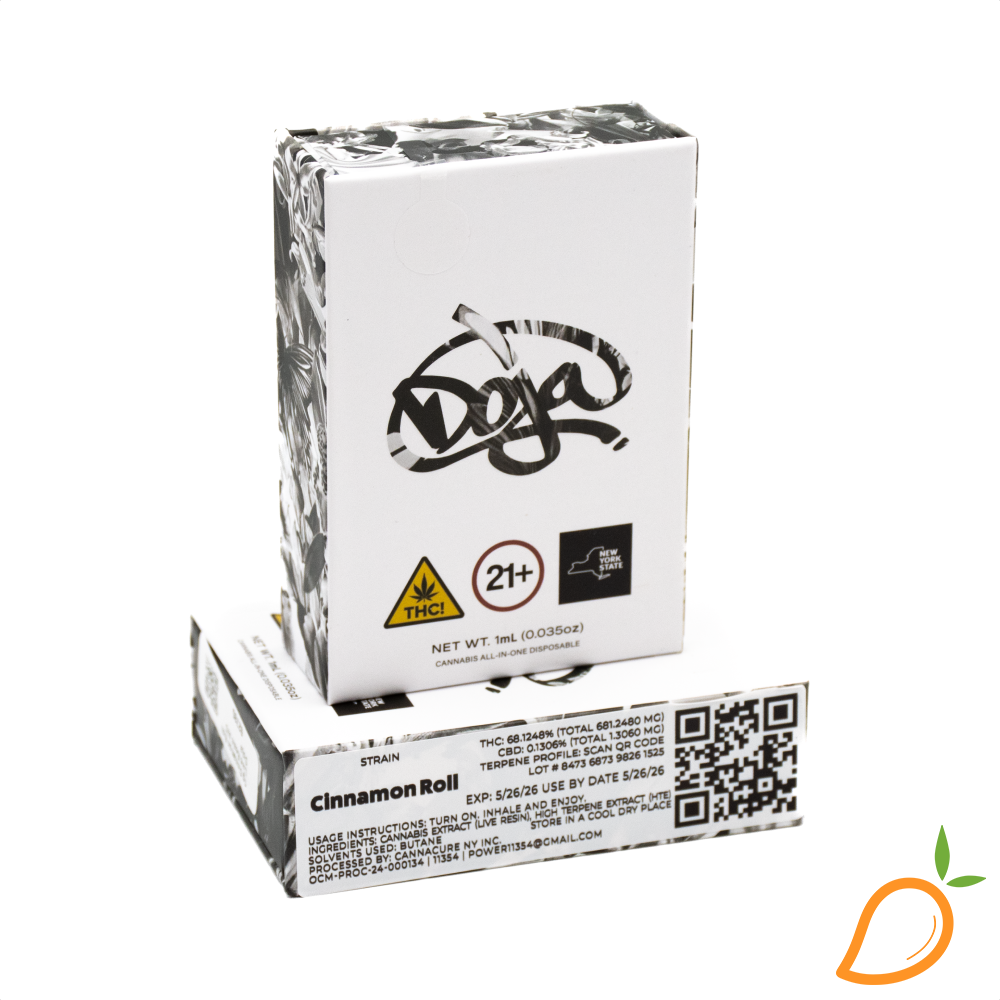Photograph of product: 1g Cinnamon Roll Live Resin AIO Doja