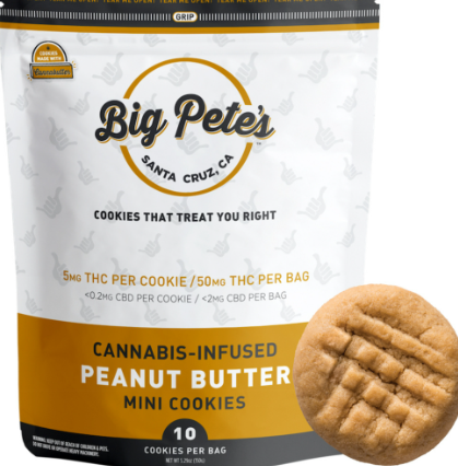 Photograph of product: Big Pete's Treats Mini Cookie's 200mg Oui'd Peanut Butter