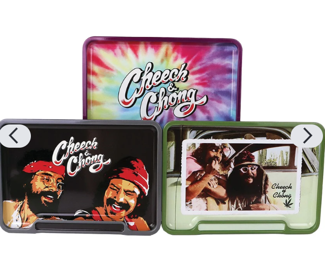 Photograph of product: Cheech & Chong Metal Rolling Tray Stash Box