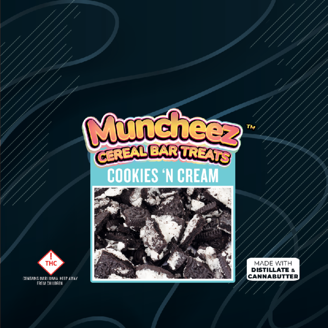 Photograph of product: Muncheez Cereal Bar Cookies and Cream 100mg