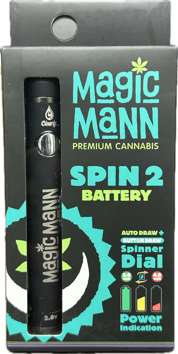 Photograph of product: Clearly Spin 2 | Magic Mann Branded Vape Pen Battery