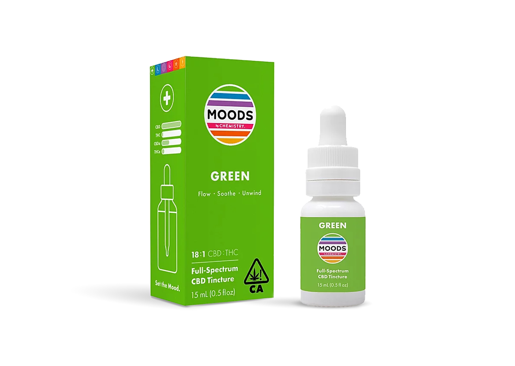 Photograph of Product: Moods Green 18:1 CBD Tincture
