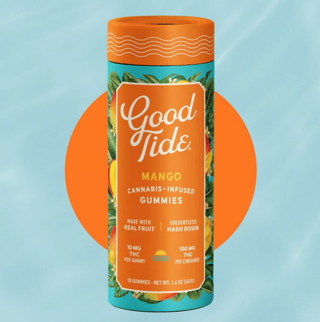 Photograph of product: Mango Hash Rosin Gummies 100mg - 