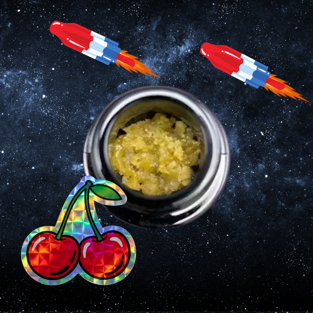 Photograph of product: CURED BADDER | ROCKET POP X CHERRY DOSI | 1G
