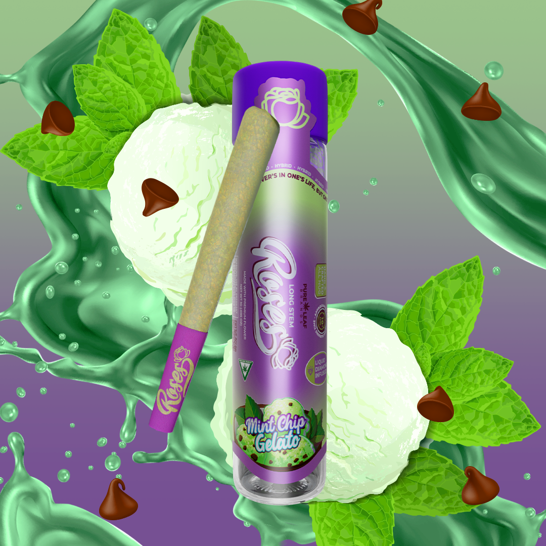 Photograph of product: Roses | Mint Chip Gelato Infused Pre-Roll