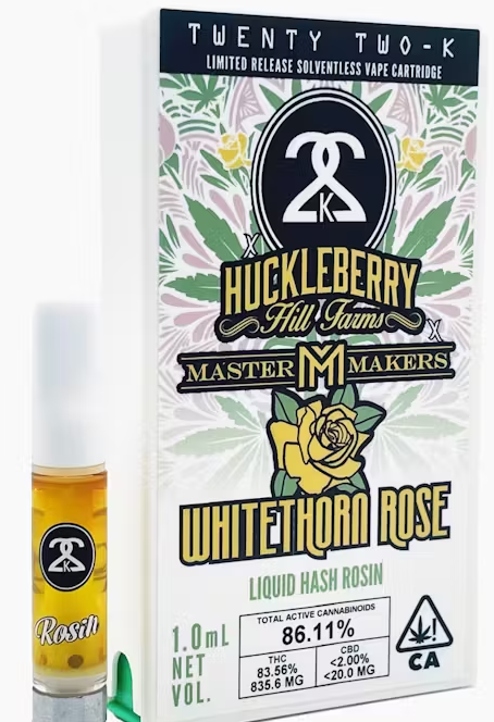 Photograph of product: SOLVENTLESS WHITETHORN ROSE CARTRIDGE 1G D1