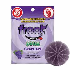Photograph of product: Froot Sour Grape 100mg Single