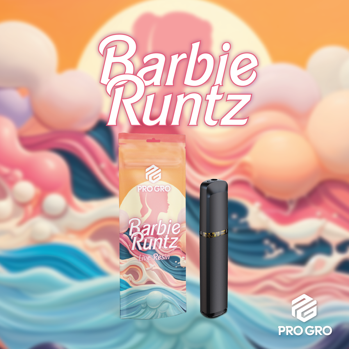 Photograph of product: BARBIE RUNTZ 1G LIVE RESIN DISPOSABLE