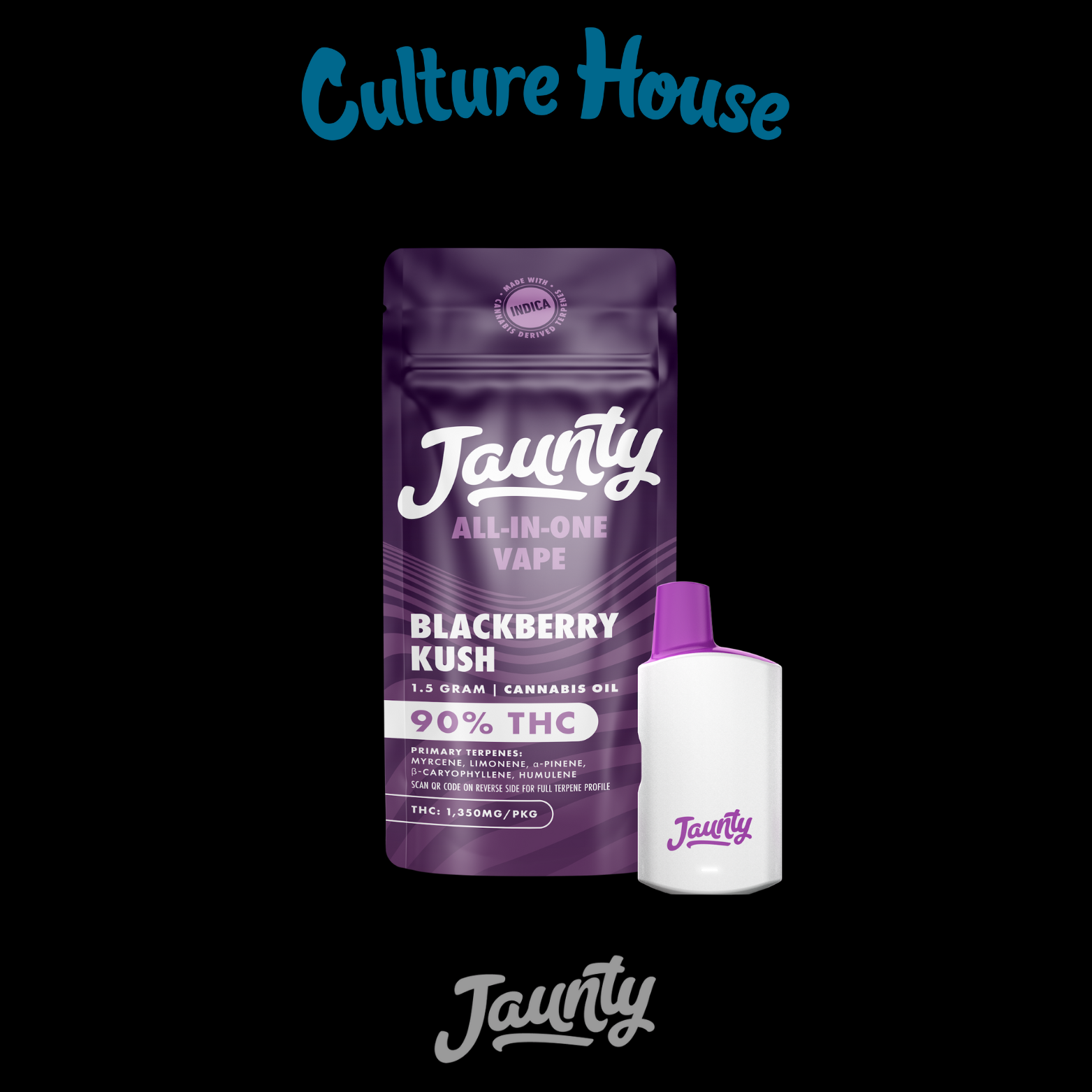Photograph of product: Jaunty | Blackberry Kush | Disposable